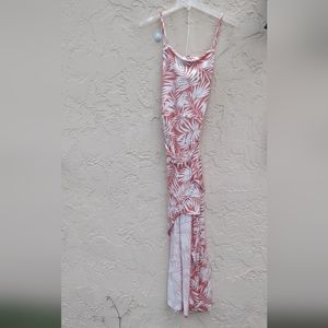 High low women's ruched maxi romper